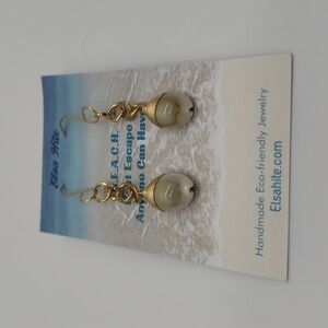 217- Shell Wire Wrapped Handmade Women's Earrings NWT